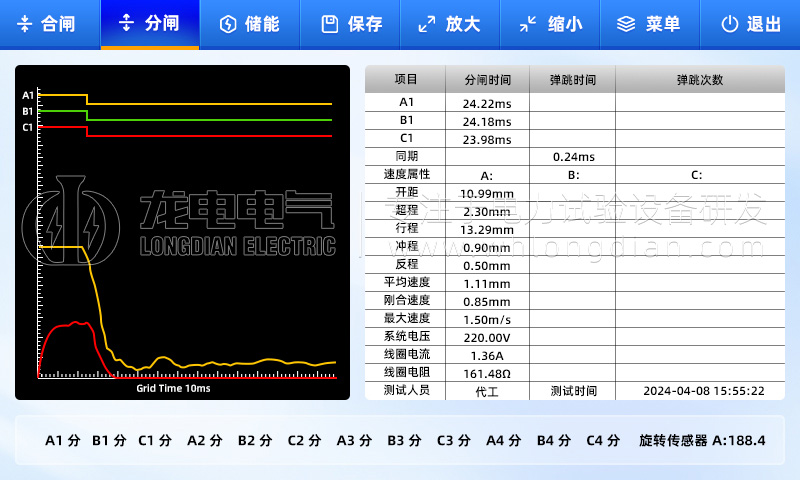 高壓開關特性測試儀-合閘測試
